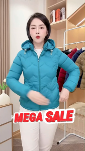 C04. Áo Phao Lông Vũ Siêu Nhẹ Dáng Lửng Nữ Có Mũ Tháo Rời Nhiều Size M-4XL Chất Mềm Mại Giữ Ấm tốt phù hợp thời tiết lạnh Mùa Đông phong cách sang trọng