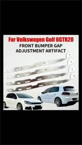 OUHOE | 2 Pcs Reinforced Stainless Steel Metal Repair Bracket Buckle for Golf 6 2009-2014 Grand Touring Injektion R20 Front Bumper Auto