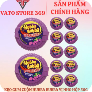 Kẹo gum cuộn HUBBA BUBBA vị nho hộp 56g