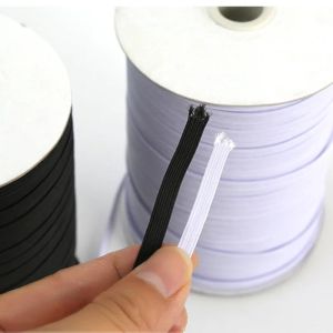 3/4/5/6/8/10/12mm 5Yards White Hight Elastic Bands Spool Sewing Band Flat Elastic Cord Diy Handmade Accessories