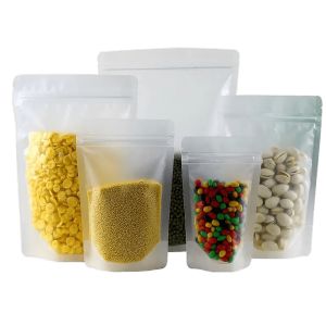 ( 10 Pcs )  Standing Pouch Buram | Matte Ziplock | FROSTED Standing Pouch | Kemasan Kopi | Plastik Klip Matte Doff | Standing Pouch