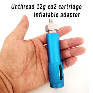 Durable Refillable 12g CO₂ Cartridge Tools Unthreaded Stainless Steel Cylinder Inflatable Adapter for Pneumatic Soda Beer Tires