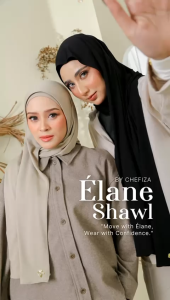 ELANE SHAWL BY CHEFIZA (BCF) HIJAB SQUARE MUSLIMAH