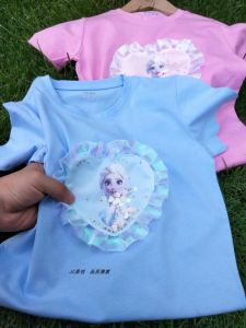 Áo Thun Phát Sáng Công Chúa Frozen Elsa Cho Bé Gái Cotton Vải Bông Quần Áo Trẻ Em Tay Ngắn Mùa Hè Có Tính Năng Bật Lên Thương Hiệu Công Chúa Băng Aisha