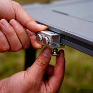 Camping Table Clip Slider For IGT Quick Install Aluminum Alloy Lamp Stand Base Fixed-Type Multi-Functional Slider Outdoor Parts