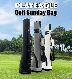 PLAYEAGLE Premium PU Golf Half Bag Light Weight Golf Sunday Bag Waterproof Golf Practice Bag Can Put 7pcs Golf Clubs