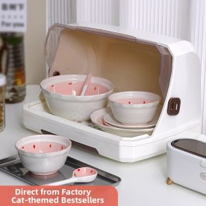 Drain Drying Rack For Plates And Bowls With Lid
