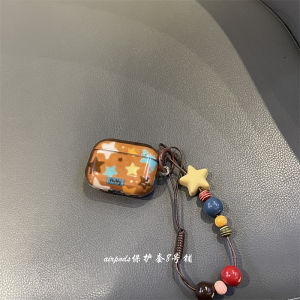 Cute Brown Semi-Transparent Apple AirPods pro Protective Case Hard Shell Digital Accessories Earphone Cover Compatible with All Generations