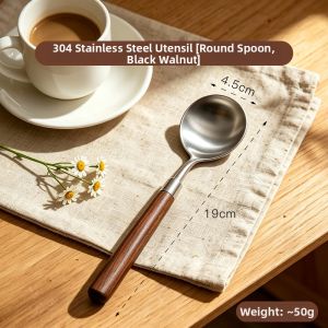 FANHAN | Premium Walnut Wooden Cutlery Set 4-Piece