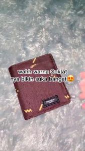 Dompet wanita lipat dompet cewek uang kartu koin kanvas donpet lipat Archer Brown Dinamican Supply