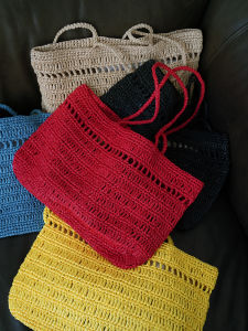 PANLULUPAN Ladies Ethnic Style Woven Shoulder Bag Vacation Casual Double Strap Soft PP Material Single Shoulder Handbag