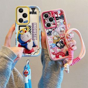 Casing Honor400 Honor 400 Pro Honor400Pro 5G Phone Case New Design Cute Cartoon One Piece Luffy Hellokitty Spider Man Doraemon Silicone Soft Cover with Lanyard