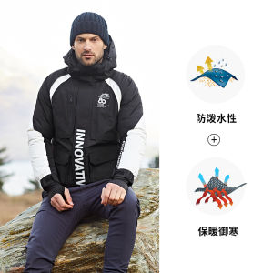 Jeep | Jeep Mens Ski Jacket Down Filled Breathable Waterproof Outdoor Climbing Coat Duck Feather Padded Hooded Casual Fashion Urban Style