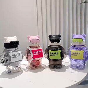 Botol Minum Model Beruang Robot Kapasitas 800ml Botol Minum Anak Sekolah Bpa Free