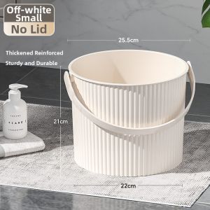 Light Shallow Storage Bucket Bath Water Pail Seat Plastic Thickened With Lid