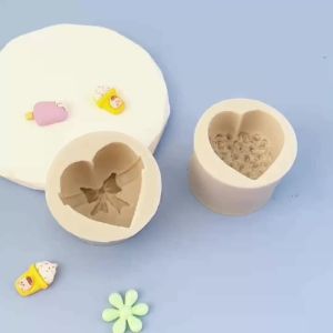 Silicone Soap Mold Love Heart Rose Chocolate Mold Candle Polymer Clay Mold Handicraft DIY Soap Base Mold Gift for Girl