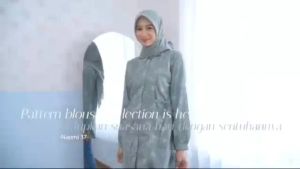 ATASAN/TUNIK WANITA NAOMI 37 MAUVE & GREEN BY ETHICA