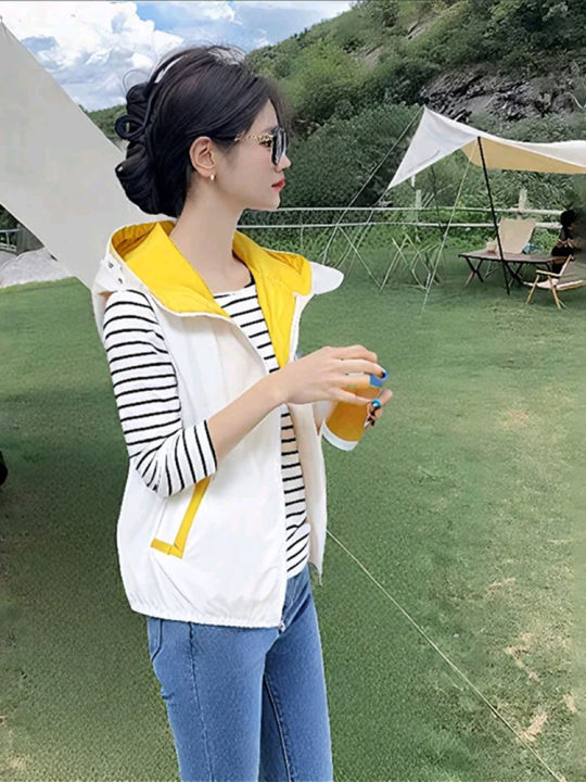 Shalldoer | Áo Gile Có Mũ Dành Cho Phụ Nữ Chống Gió Mùa Xuân & Thu ...