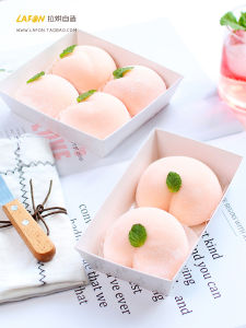 Peach Daifuku Packaging Box Internet Celebrity Kobito Dukan 2 PCs 4 PCs Big Fu Puff Egg Yolk Crisp Green Baking Box