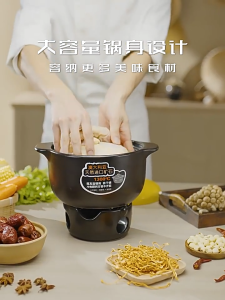 Casserolewith Lid 2.5L~4.5L 砂锅炖锅家用燃气耐高温陶瓷煲汤锅干烧不裂煤气灶专用汤煲仔沙锅