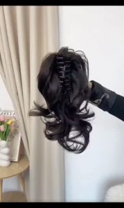 กิ๊ฟแฮร์พีชหางม้ายกผมสูง ยาว 35 ซม กิ๊ฟแฮร์พีชหรือครึ่งหัว ทรงหางม้าลอน ทำได้หลากหลายทรง