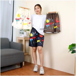 a3582# กางเกง ขาสั้น พิมพ์ลาย ทรงสวย ผ้าคอตตอนผสม ระบายอากาศ ใส่สบาย ใส่ได้ทั้งชายและหญิง คุณภาพคุ้มราคา