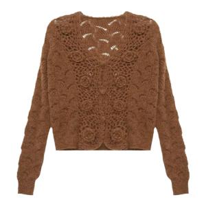 Bộ Đồ Hai Mảnh American Sweet Spicy Dành Cho Nữ Mùa Thu Áo Len Dệt Kim Dài Tay Cổ Chữ V Áo Lót Ren Bên Trong Bộ Đồ Công Sở Thời Trang