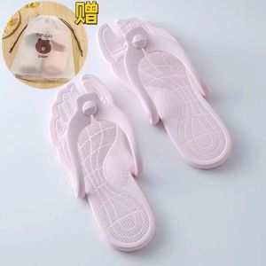 รองเท้าแตะพับได้สำหรับผู้หญิง น้ำหนักเบา กันลื่น รองเท้าแตะชายหาด รองเท้าแตะสำหรับอาบน้ำ รองเท้าแตะสำหรับเดินทาง รองเท้าแตะแบบสวมสบาย