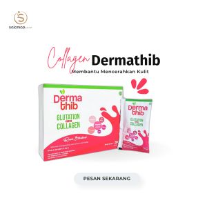 PAKET 3 BOX Dermathib Glutation Plus Collagen Minuman Rasa Stroberry Perawatan Kecantikan