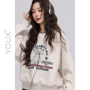 YOUXIANG | Áo Hoodie Thun Dày Phong Cách Thư Giãn