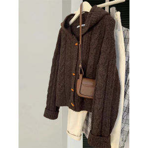 YUFUQING | Soft Cozy Womens Knitted Cardigan Sweater With Hat Autumn Winter Outerwear Long Sleeve Casual Style For All Body Types