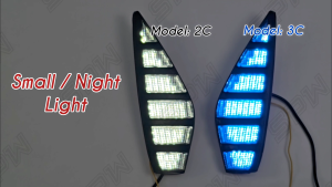 Honda Civic FE Facelift 2025 Mustang Daylight DRL Front Bumper LED Foglamp Foglight Spotlight Dynamic LED Running Signal Light