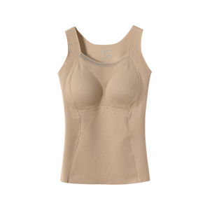 ZISU | Thickened Wool Womens Vest Winter Warm Inner Wear Integrated Fleece Silk Wool One-Piece Base Layer Underwear Top