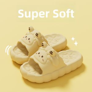 MONLEYTA | Adorable Kids Sheep Slippers Summer Anti-Slip Soft Bottom Bath Slippers Boys Girls Home Wearable Slippers Medium Large Children
