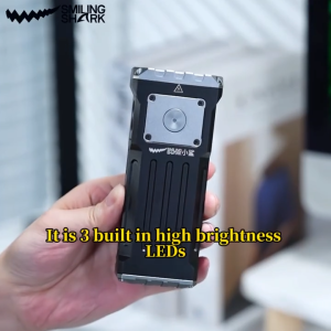 SMILING SHARK Flashlight Super Bright LED*3 Torch Light 12000LM 8Mode Stepless Dimming Type-c Rechargeable Tactics Flash Light Waterproof Outdoor Emergency Hiking SD5411