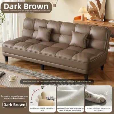 FANKALONG | Folding Multifunctional Leather Sofa Bed