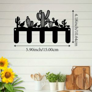 CIFbuy | CIFBUY Iron Wall Art Cute Cactus Key Hook Decor Hat Storage Organizer Minimalist Rustic Accent Interior