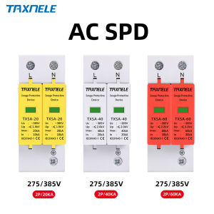 TAXNELE AC SPD 1P 2P 3P 4P 20~40KA 30KA~60KA 385V House Lightning Surge Protector Protective Low-voltage Arrester Device