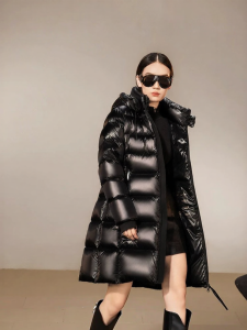 Guvet | 3.0 Premium Black Long Womens Down Coat Winter