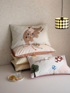 Cute Cartoon Style 100% Cotton Digital Printing Pillowcases 48x74cm Pair Lovely Home Use Pillow Covers Breathable Soft
