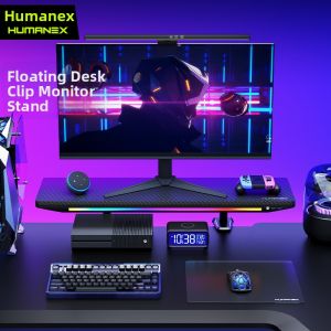 HumaneX | Ergonomic Desktop PC Monitor Riser for RGB Gaming Setup