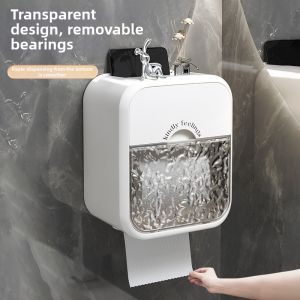 ZHIZHOU | Bathroom Toilet Paper Holder Wall-mounted Drill-free Waterproof