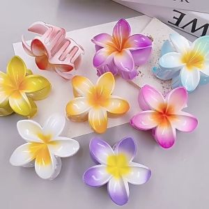 SUMMERTOP | JP1815 Jepit Rambut Cewek Aksesoris Wanita Rambut Model Bunga Kamboja Akrilik Gaya Korea