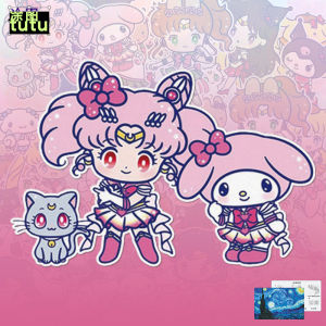 Cute Reflective Stickers Anime Car Window Decals Sailor Moon Girl Decorative Reflective Bumper Stickers Auto Decoration