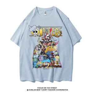 Loose Mens T-shirt Collaborative Creation Short Sleeve Breathable Cotton Casual Summer Shirt for Teenage Anime Fans