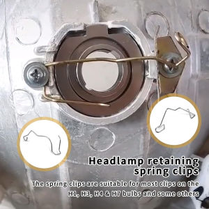 Headlight Retainer Spring Clamp Headlamp Retaining Spring Clips 3 Sizes Bendable Stainless Steel for H1 H3 H4 H7 Bulbs