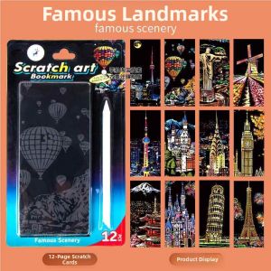 aishangzhaipin | City Nightscape DIY Scratch Art Paper