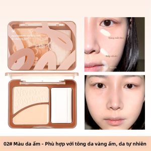 Xixi Creamy Matte Highlighter Palette Dual Tone Face Highlighting Soft Focus Contouring Beauty Makeup Tool Face Palette