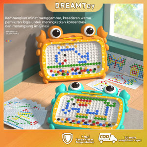 DREAMToy DIY Kepiting Magnetic Drawing Board: Papan Manik Magnet Serbaguna Mainan Edukasi Anak