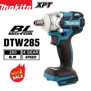 Makita | Makita DTW285 18V Brushless Cordless Impact Wrench 280Nm 1/2 Inch 3 Speed LED Light Auto Stop Heavy Duty Power Tool
